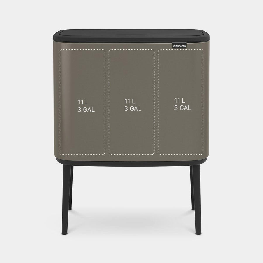 Bo Touch Bin 3 x 11 liter platinum