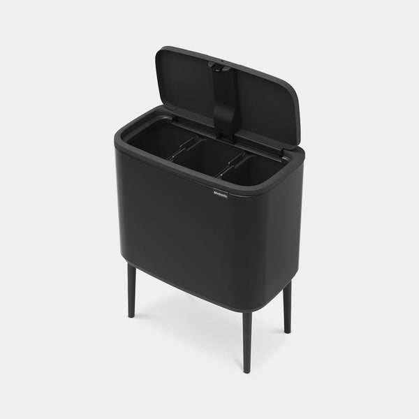 Bo Touch Bin 3 x 11 liter zwart