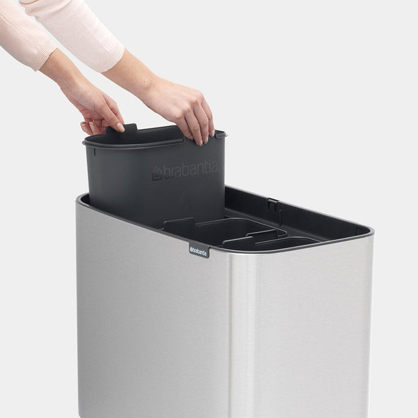 Bo Touch Bin 3 x 11 liter matt steel fingerprint proof