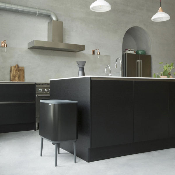 Bo Touch Bin 11+23 ltr, Matt Black