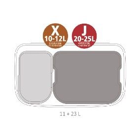 Bo Touch Bin 11+23 ltr, Matt Black