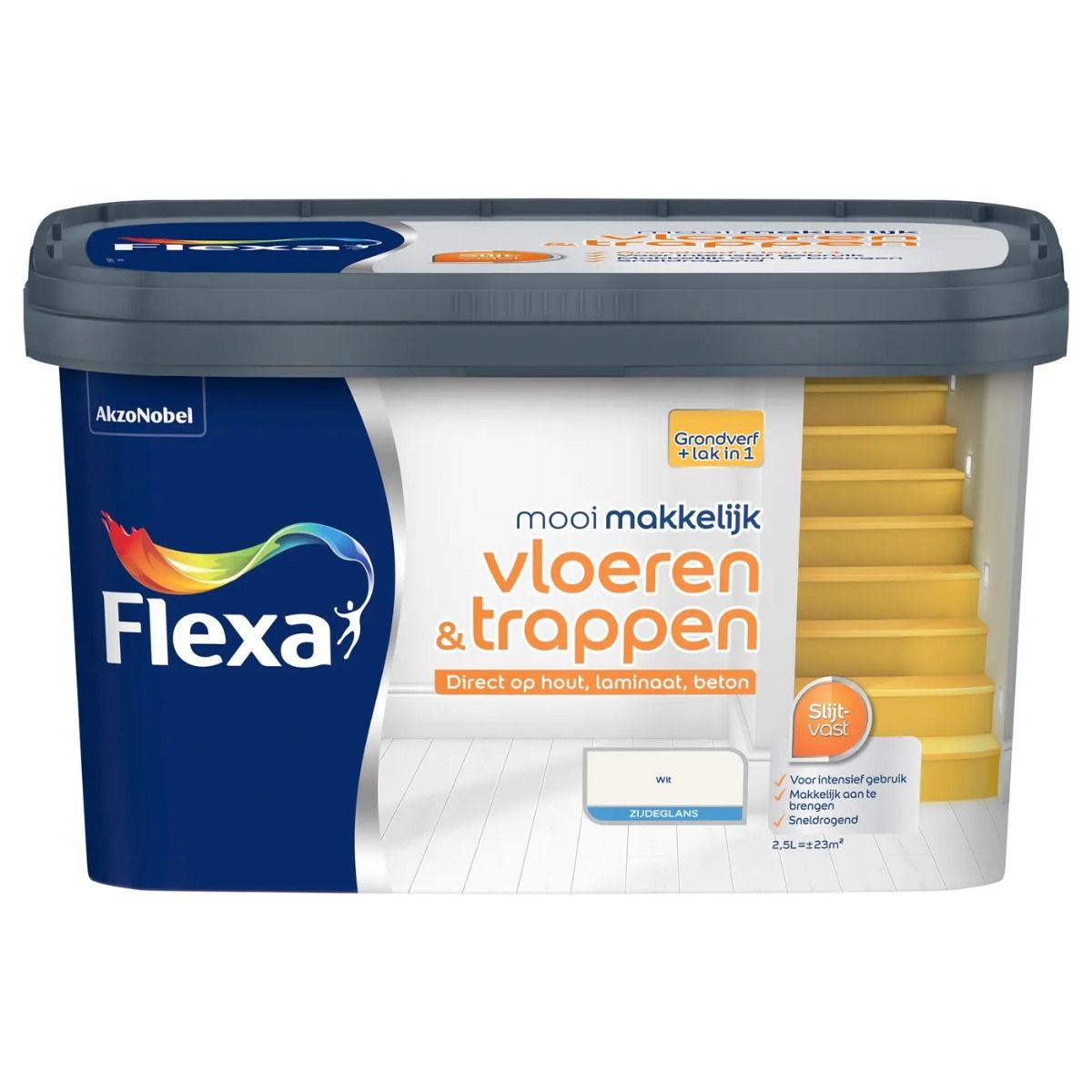 Fl Mm Vloer&trap M Wit 2,5l