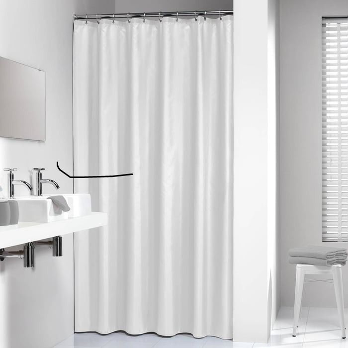 Madeira Douchegordijn 180x200 cm Polyester Wit