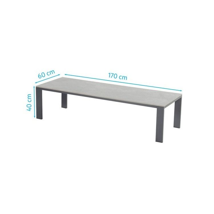 Marsala Lounge Table 170x60x40 ceramic top Xerix