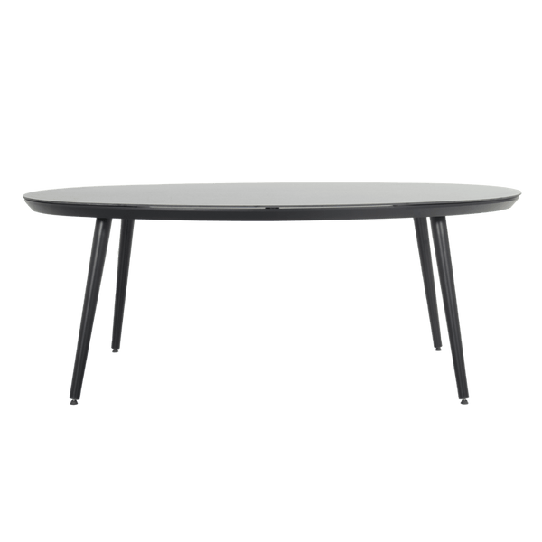 Susan Double Egg Table Carbon Black 200x120 cm oval , ceramic glass