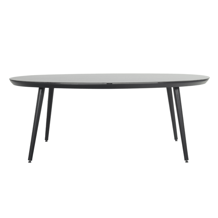 Susan Double Egg Table Carbon Black 200x120 cm oval , ceramic glass