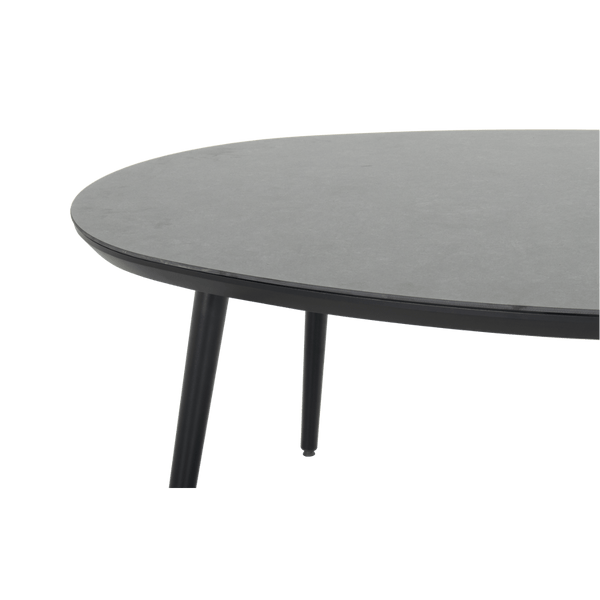 Susan Double Egg Table Carbon Black 200x120 cm oval , ceramic glass