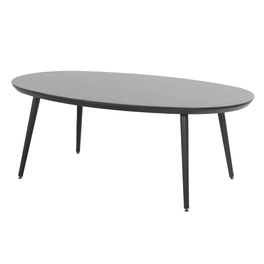 Susan Double Egg Table Carbon Black 200x120 cm oval , ceramic glass
