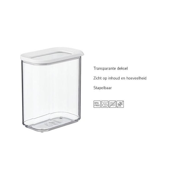bewaardoos modula 1500 ml - wit