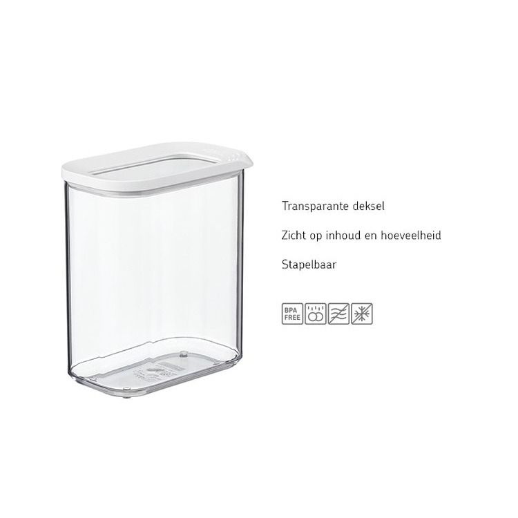 bewaardoos modula 1500 ml - wit