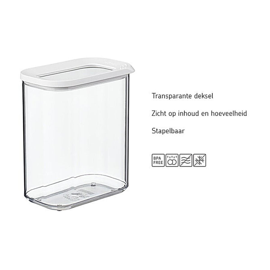 bewaardoos modula vierkant 2750 ml - wit