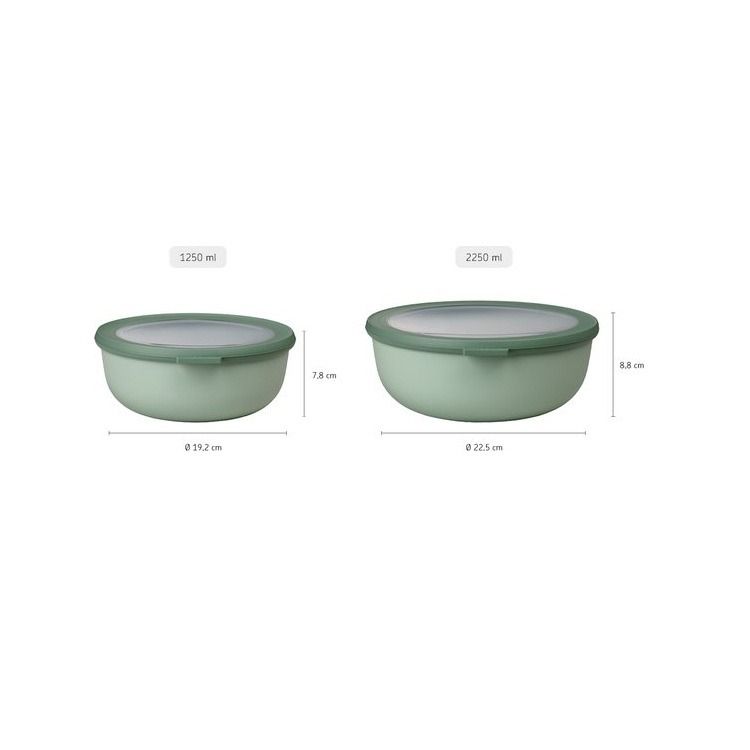 multikom cirqula rond 2250 ml - nordic white