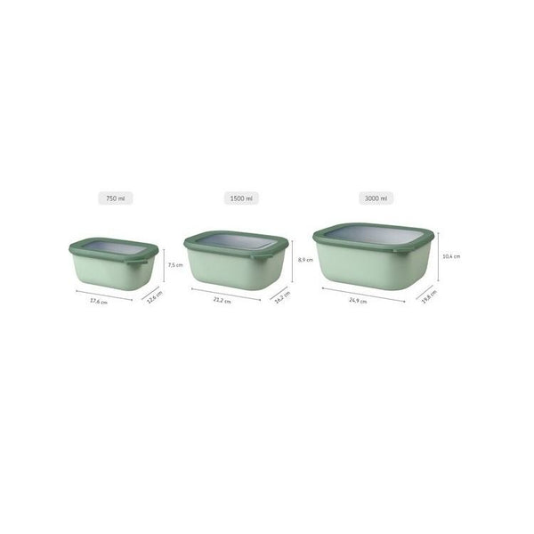 multikom cirqula rechthoekig 1500 ml - nordic sage