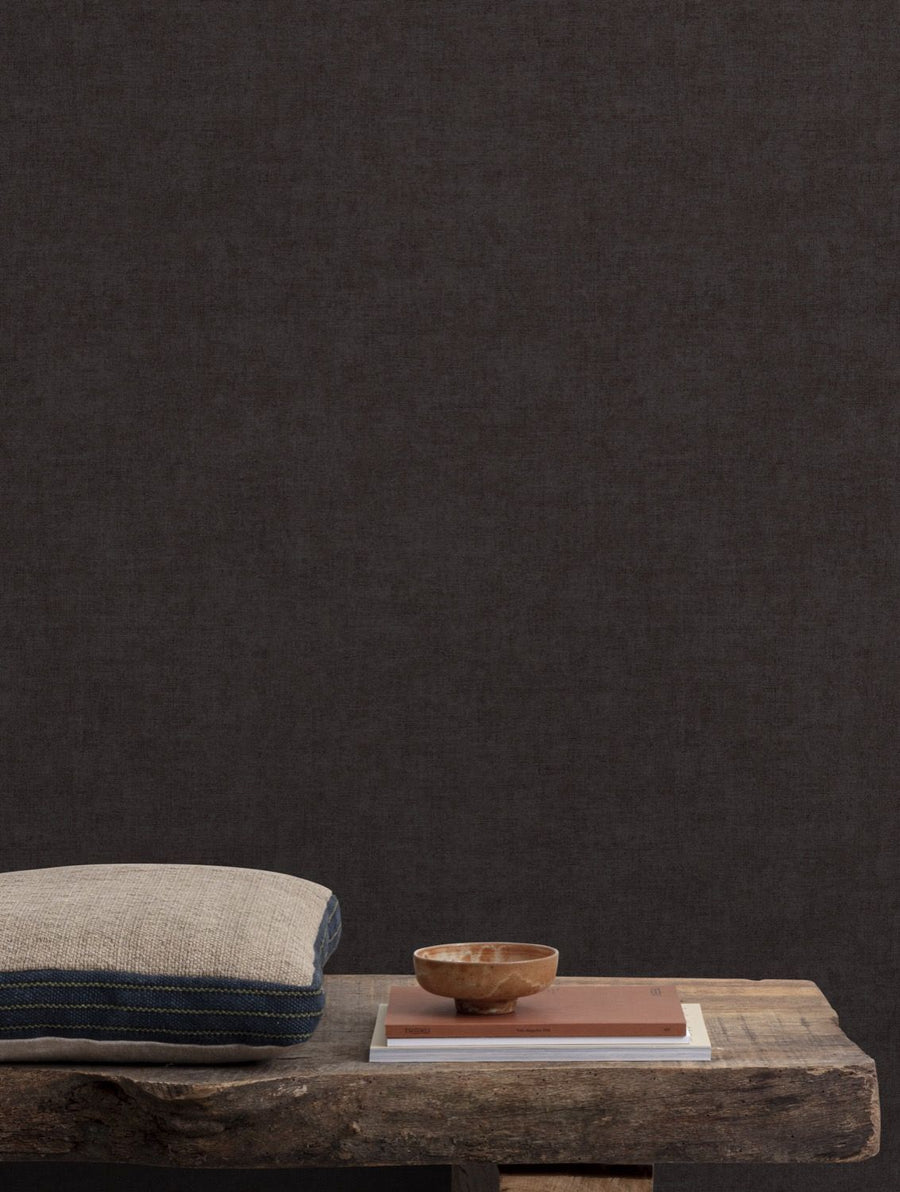 Vliesbehang Vlies Textured Touch uni dark chocolate