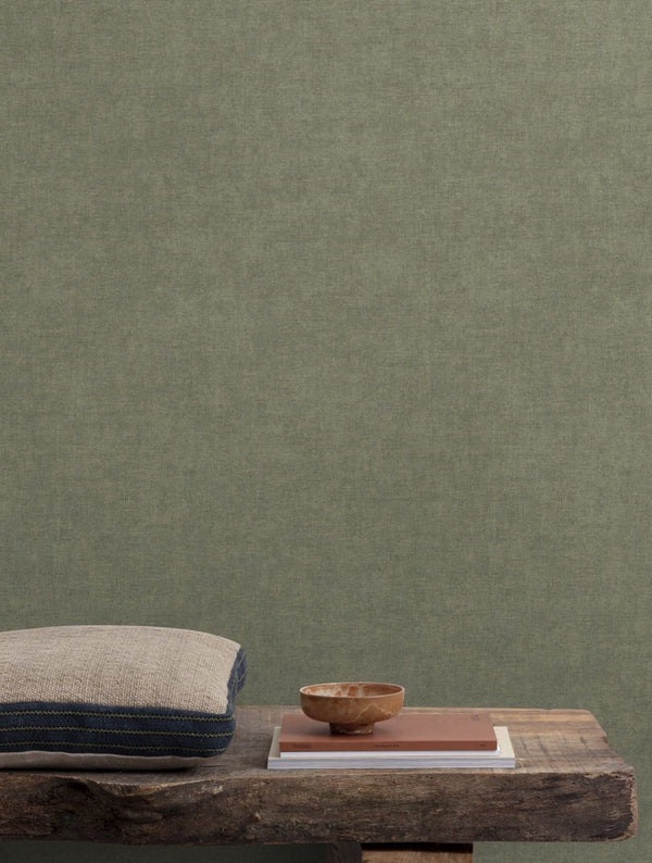 Vliesbehang Vlies Textured Touch uni green