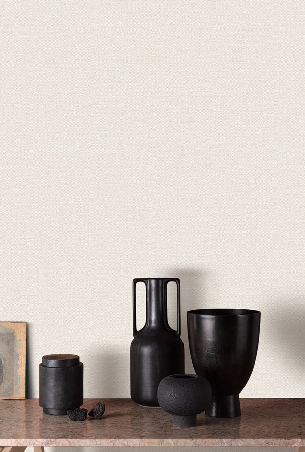 Vliesbehang Linnen Touch plain beige