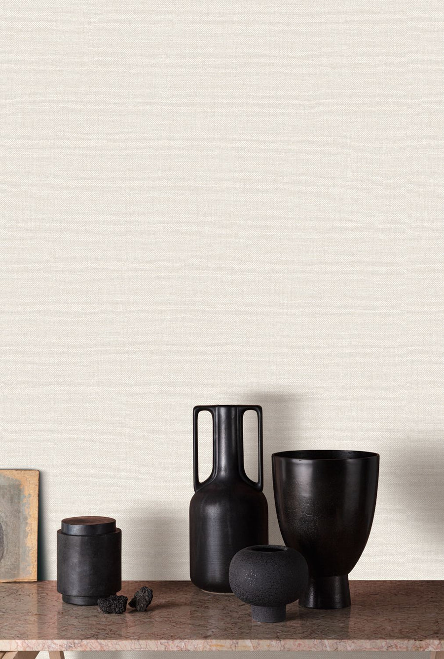 Vliesbehang Linnen Touch plain beige