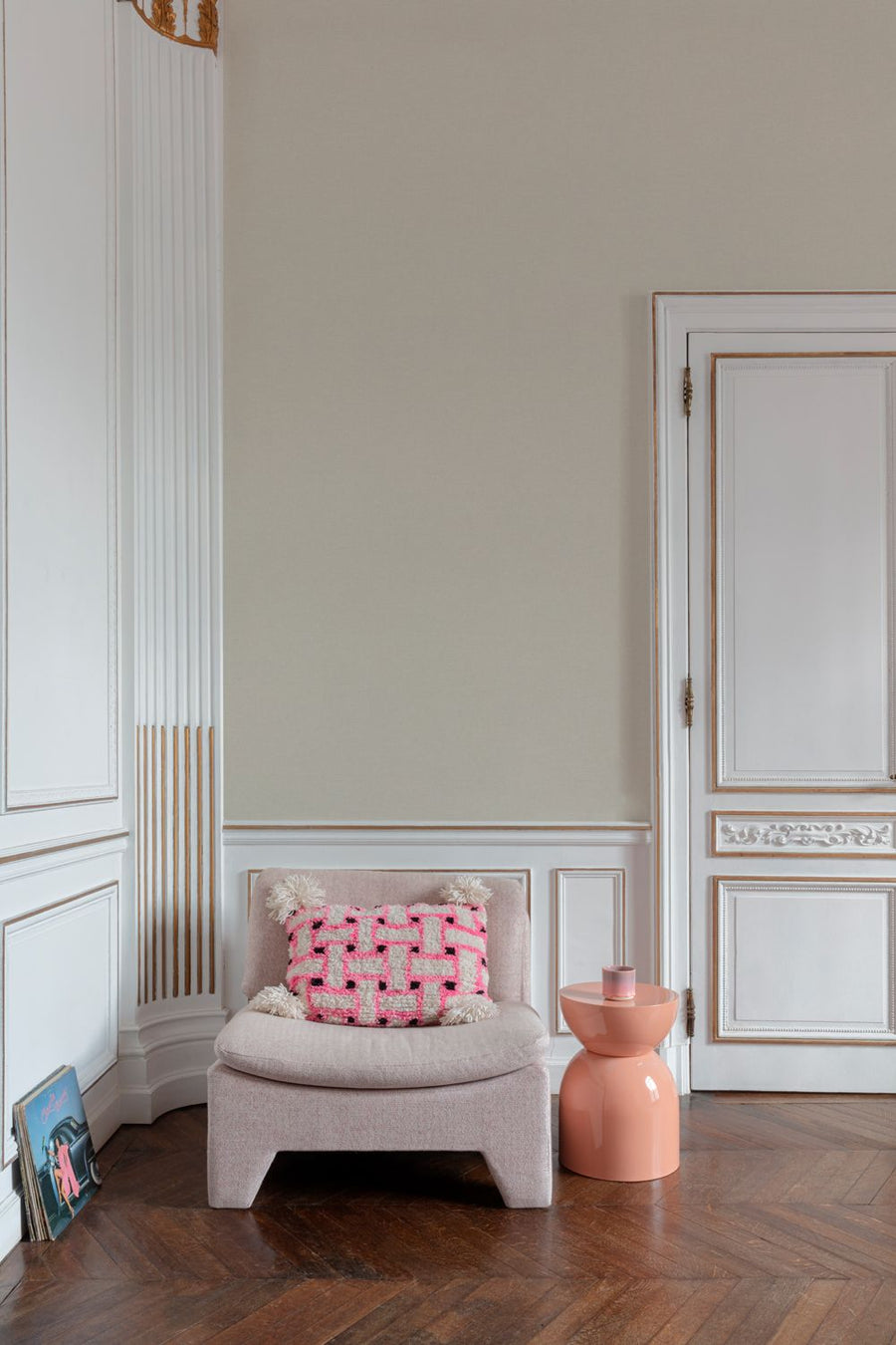 Vliesbehang Linnen Touch plain beige