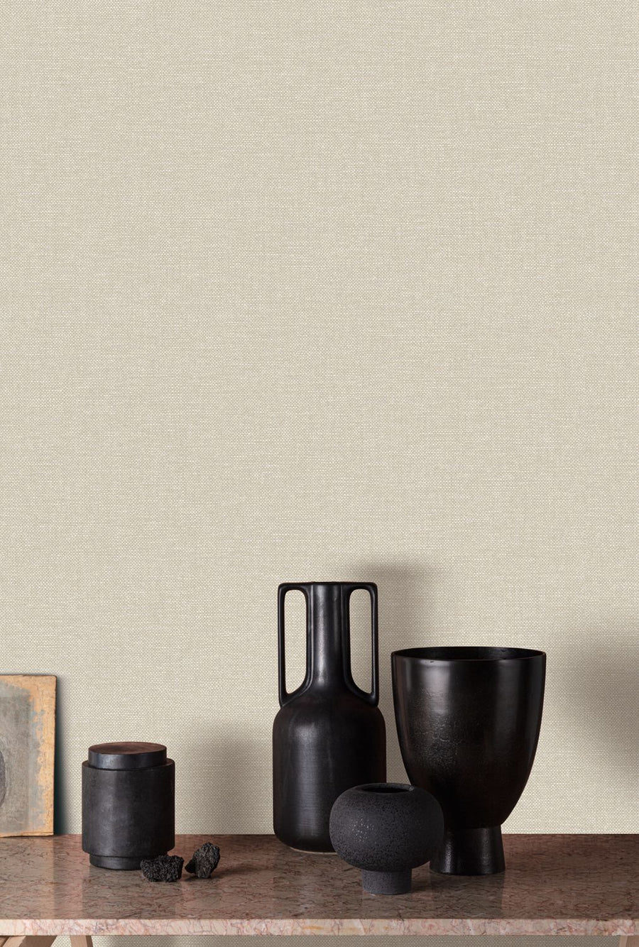 Vliesbehang Linnen Touch plain beige