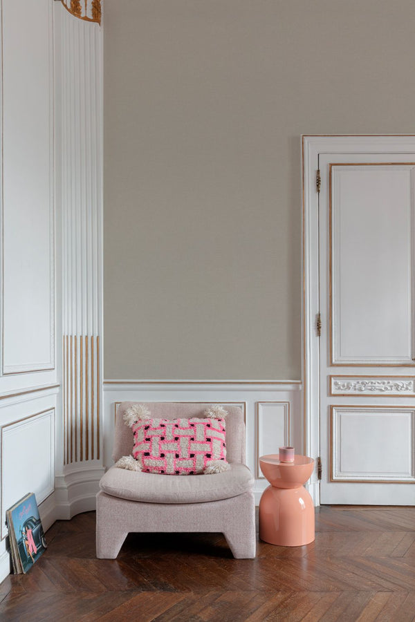 Vliesbehang Linnen Touch plain taupe