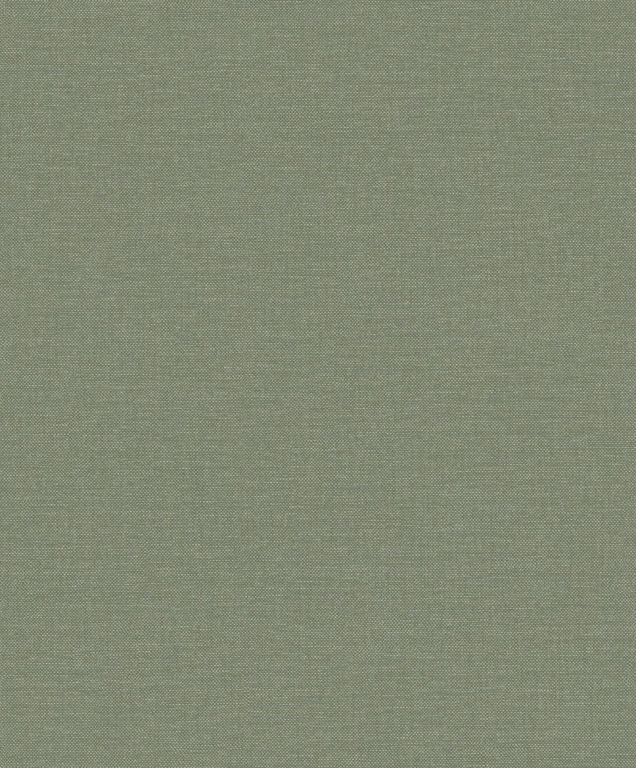 Vliesbehang Linnen Touch plain green