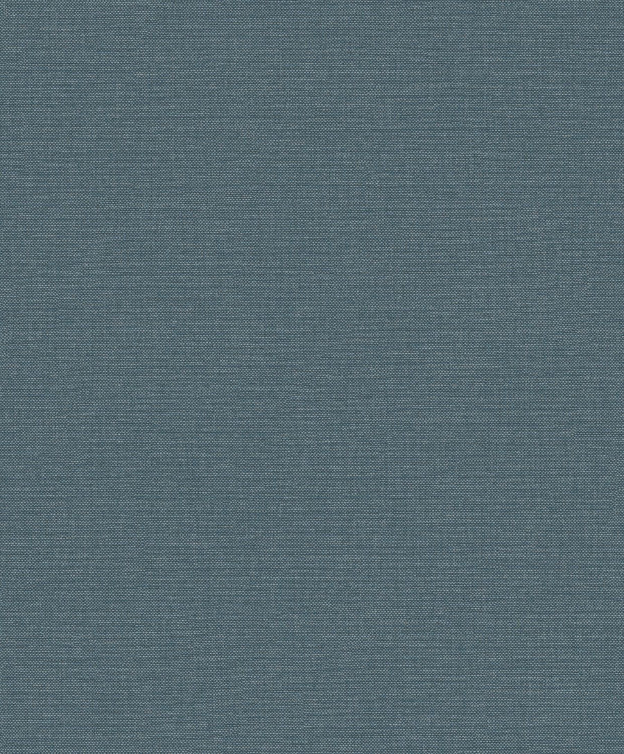 Vliesbehang Linnen Touch plain blue