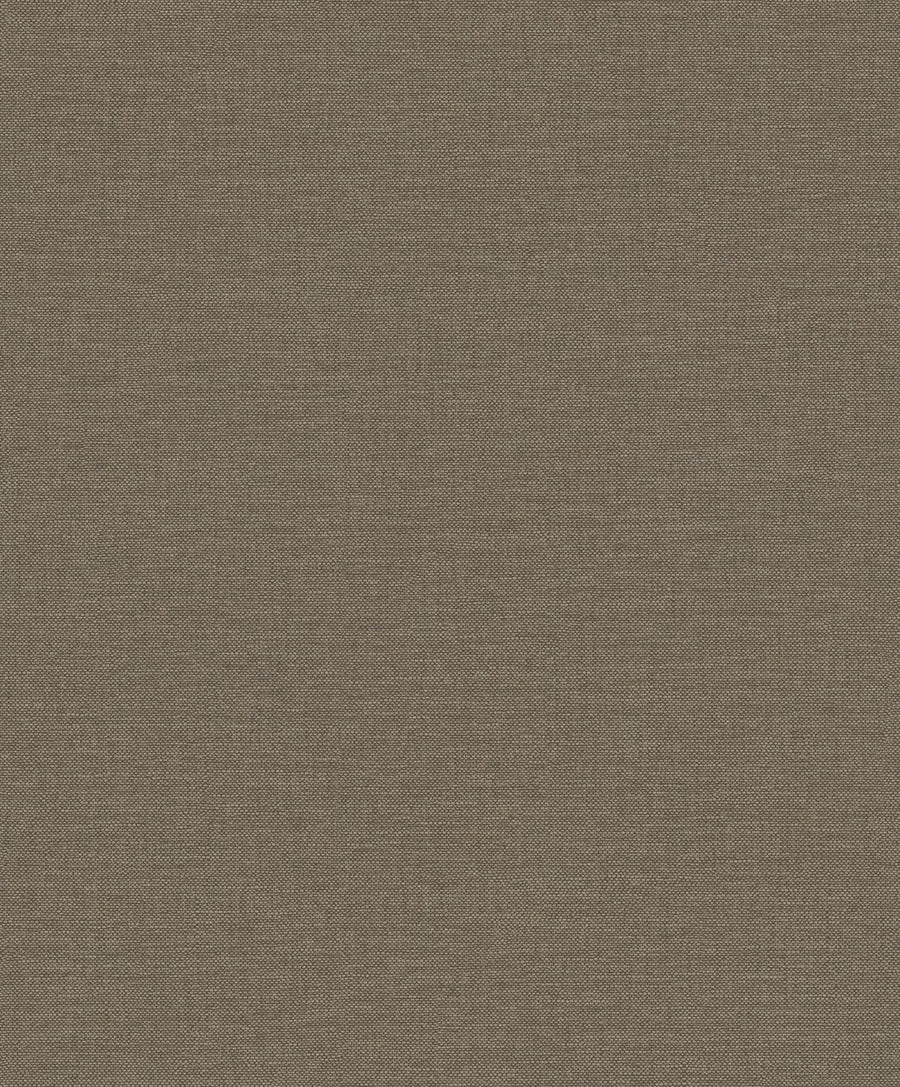 Vliesbehang Linnen Touch plain brown/gold