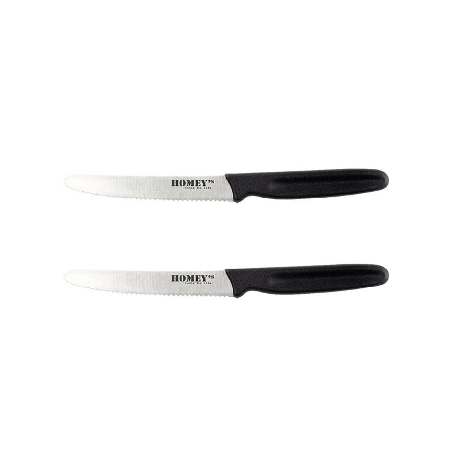 Multifunct. keukenmesje, Homey's, Mölti SVART 11cm, 2 st, bl