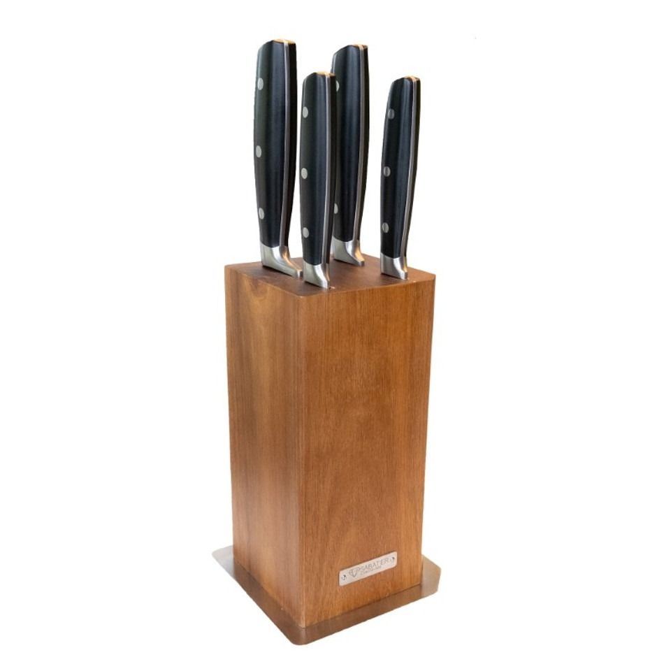 Messenblok, Diamant Sabatier, Alsace, 4-delig, Acacia, doos