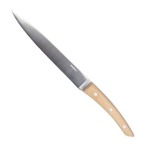 Vleesmes, Homey's Bokträ, 20cm, RVS/beukenhout, Doos
