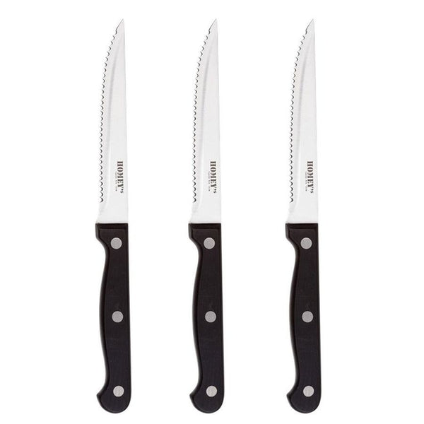 Steakmes 3x, Homey's, RVS/ABS, microkarteling, blister