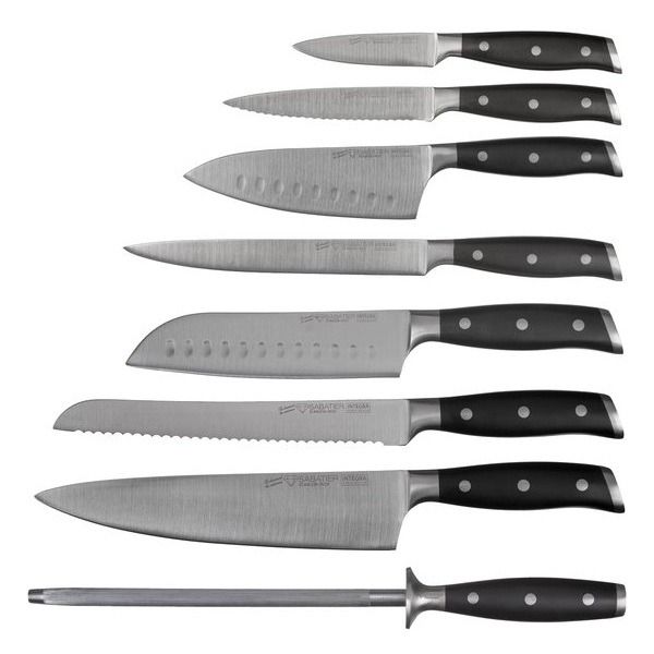 Messenblok, Sabatier, Integra, 8-dlg, eiken nat., doos