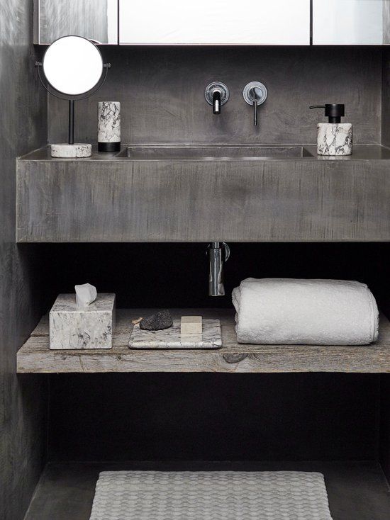 Maks - Badmat - 60x60 cm - Silver grey