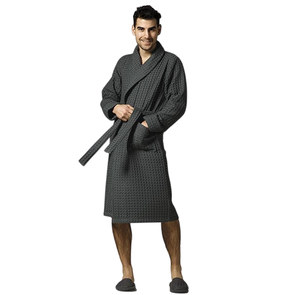 Viggo - Badjas - GOTS KATOEN - L - Dark grey