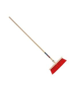 Straatbezem Nylon 60 cm Houten steel 160 cm