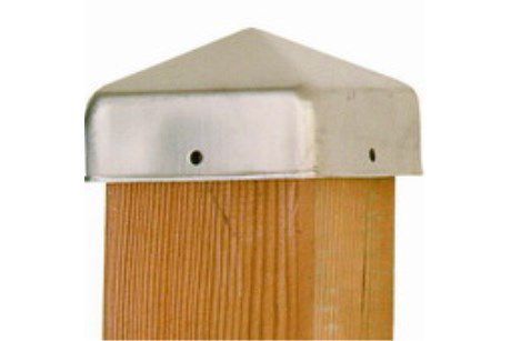 Paalornament piramide 71mm RVS