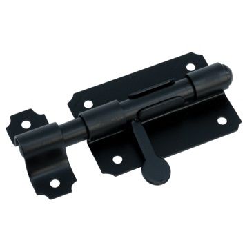 Plaatgrendel 80mm zwart