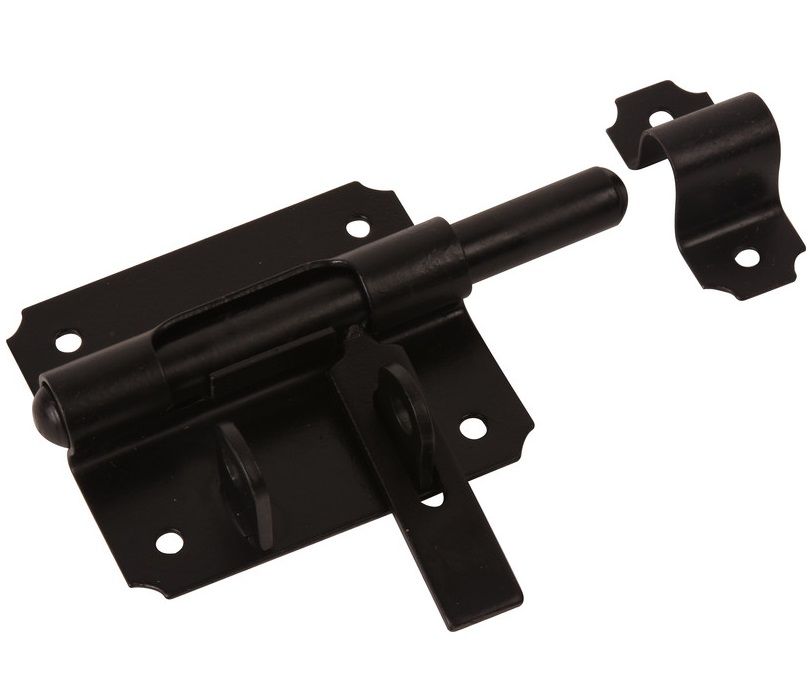 Hangslotgrendel 80mm zwart