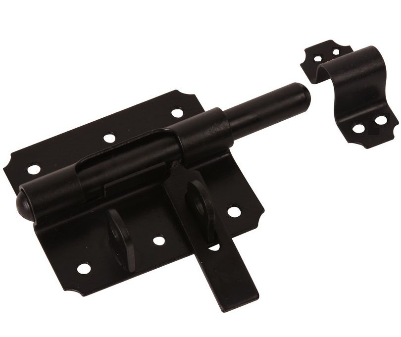 Hangslotgrendel 100mm zwart