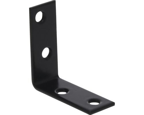 Stoelhoek 40mm zwart p/4st KVP