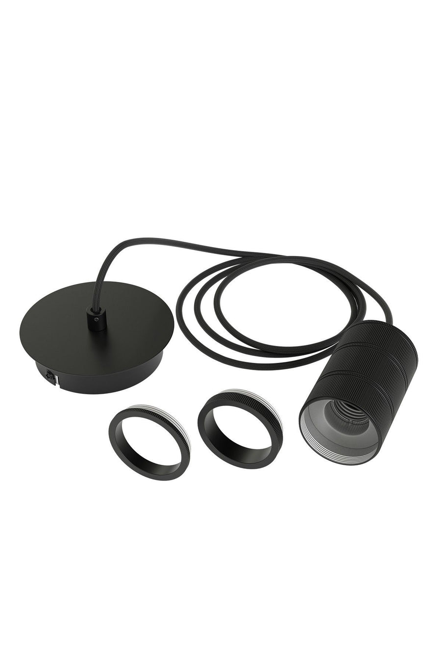 Retro Pendant, Black fittings E27