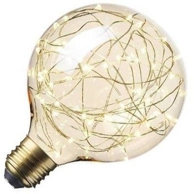 Stars Led Globe Lamp 220-240V 1,5W 80lm E27 G125, Gold 3000K, energy label A+