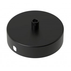 Metal Ceiling Rose 100mm 1 hole, matt black