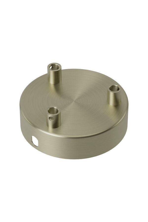 Metal Ceiling Rose 100mm 3 hole, matt bronze