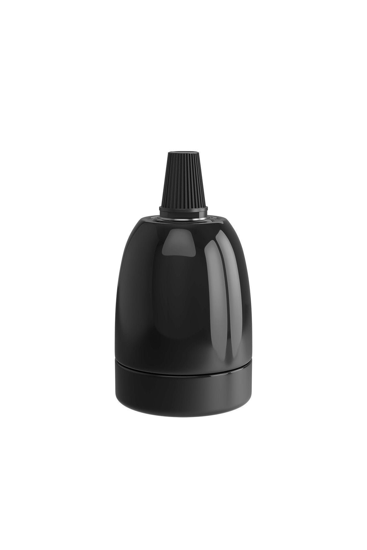 Lampholder E27 Ceramic black, max.250V-60W
