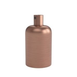 Lampholder E27 Aluminium 40mm matt copper, alu cable clamp, max.250V-60W