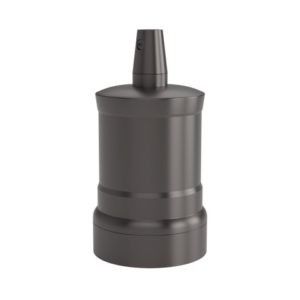 Lampholder E27 Aluminium model peak M-035 matt pearl black, max.250V-60W