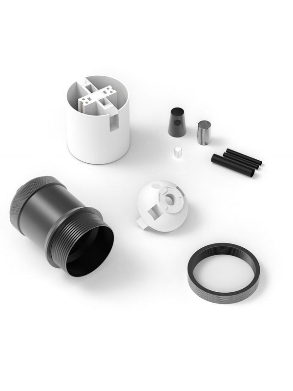 Lampholder E27 Aluminium model peak M-003 matt black, max.250V-60W