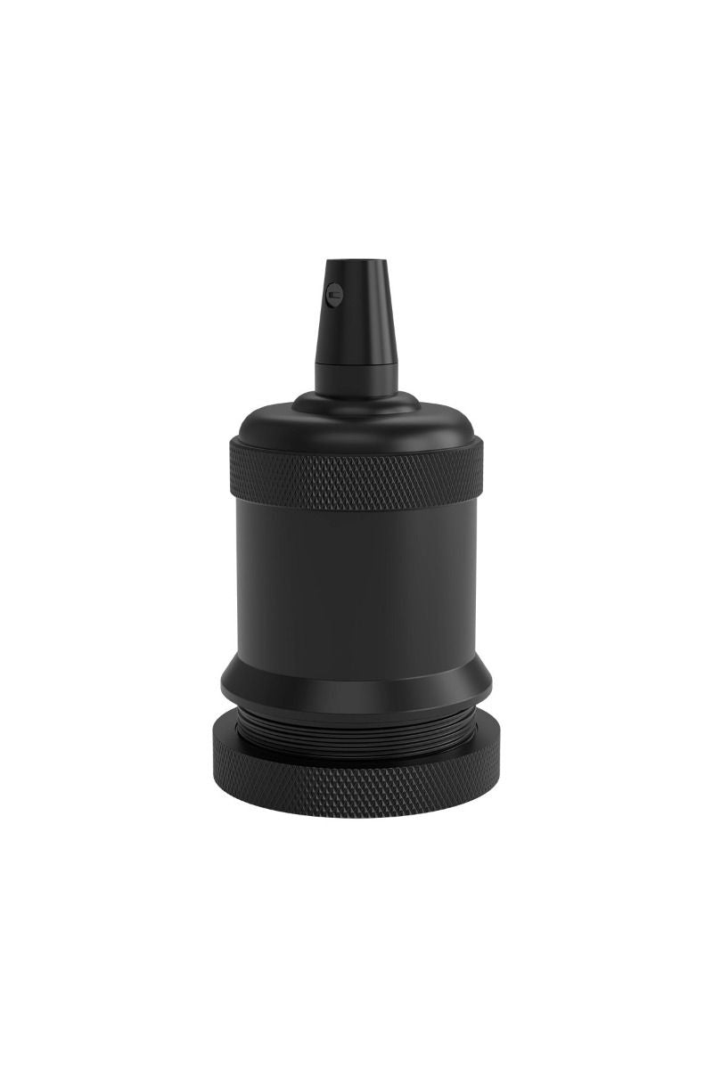 Lampholder E27 Aluminium model peak M-003 matt black, max.250V-60W