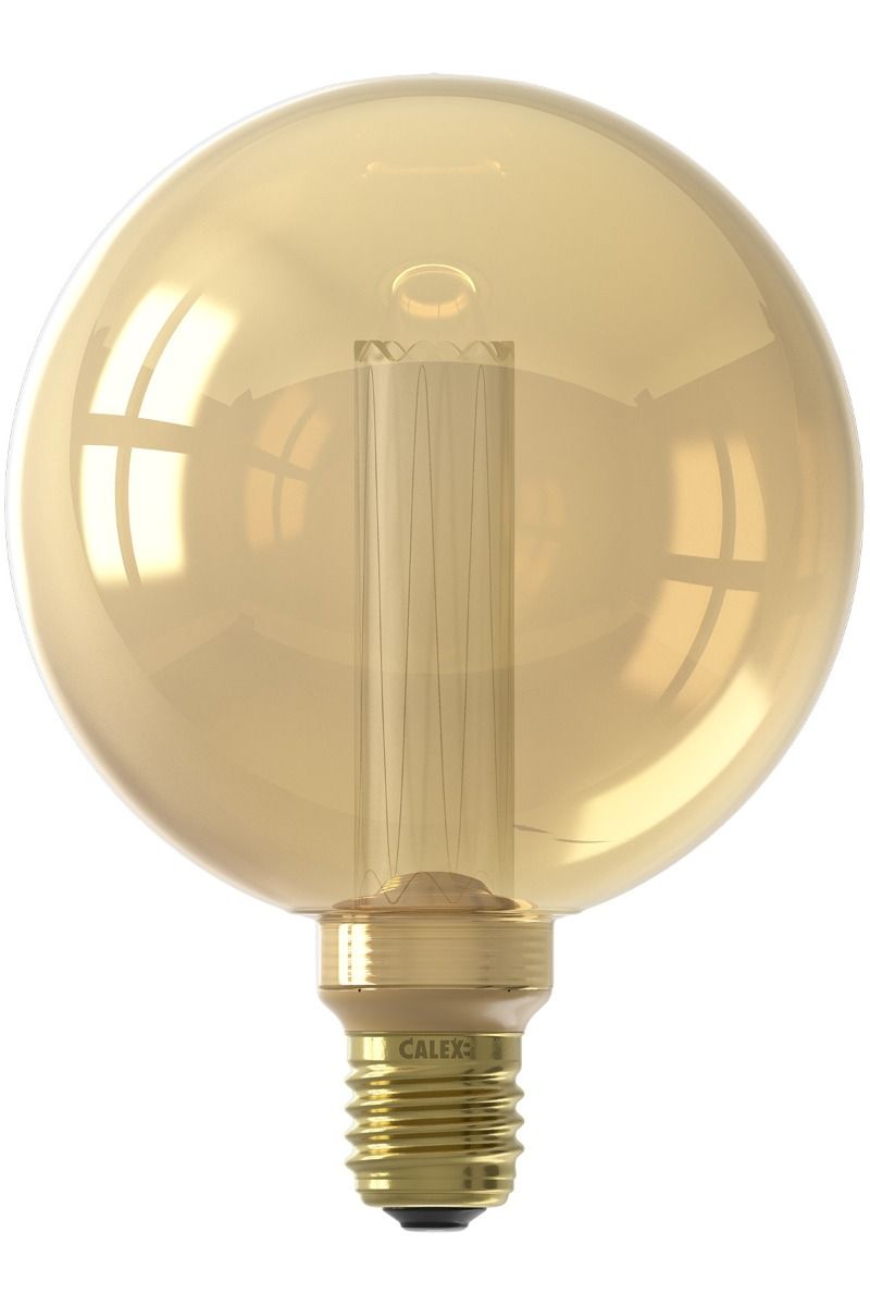 Led Glassfiber Globe lamp G125 220-240V 3,5W E27 120lm 1800K Gold dimmable, energy label A